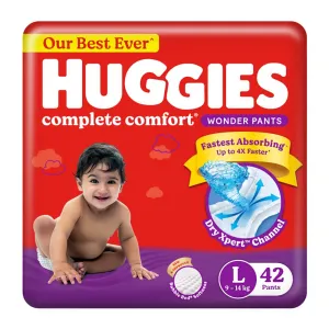 Huggies Wonder Pants Bubble Bed)L 42s (9 -14 kg)